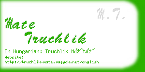 mate truchlik business card
